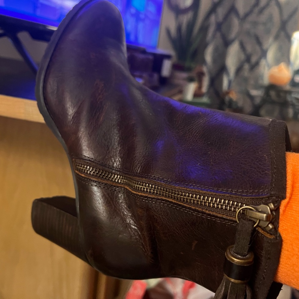Ralph Lauren Dark Brown leather boots size 9
